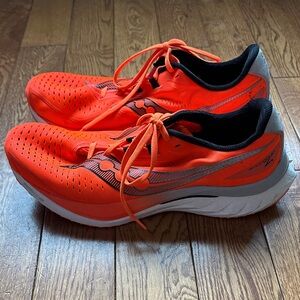 Saucony PWRRUN Endorphin Speed 4 Men's Vibrant Orange and Silver Running Shoes